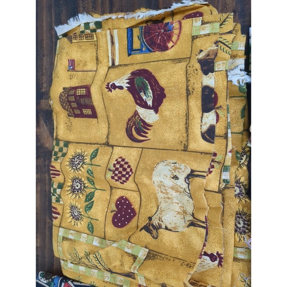 Lot of Fabric, Garden & Farm Theme, Multicolor, 2lb‎ 7oz - Picture 5 of 6